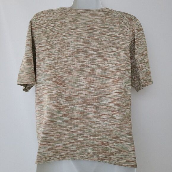 Evelyn & Arthur 100% Silk Space Knit Short Sleeve Shirt โ Size M - Picture 3 of 7